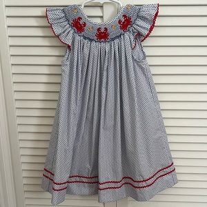 VIVE LAFETE Smocked Crab Dress